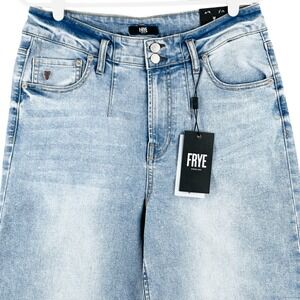 FRYE Women's Carly Wide Leg Cropped Jeans Size 28 High Rise Blue Stretch NWT